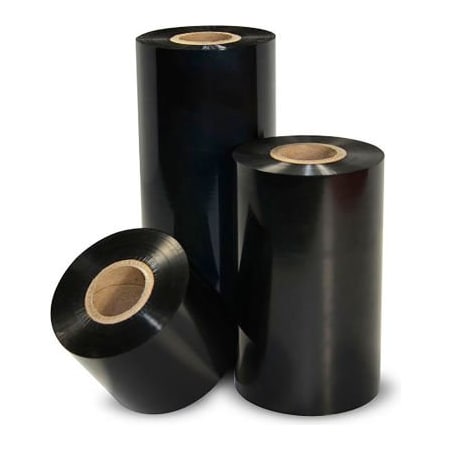 Blue Star Zebra 5555 Wax & Resin Ribbons, 4-5/16"W x 1476'L, 1" Core, Black, 6 Rolls/Case 05555BK11045